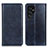 Leather Case Stands Flip Cover Holder N01P for Samsung Galaxy S21 Ultra 5G Blue