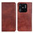 Leather Case Stands Flip Cover Holder N01P for Xiaomi Redmi 10 India Brown