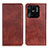 Leather Case Stands Flip Cover Holder N01P for Xiaomi Redmi 10 Power Brown