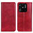 Leather Case Stands Flip Cover Holder N01P for Xiaomi Redmi 10C 4G Red