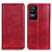 Leather Case Stands Flip Cover Holder N01P for Xiaomi Redmi K40S 5G Red