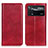 Leather Case Stands Flip Cover Holder N01P for Xiaomi Redmi Note 11E Pro 5G Red