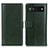 Leather Case Stands Flip Cover Holder N02P for Google Pixel 7a 5G Green