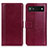 Leather Case Stands Flip Cover Holder N02P for Google Pixel 7a 5G Red