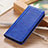 Leather Case Stands Flip Cover Holder N02P for Huawei Honor Magic6 Lite 5G Blue