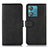 Leather Case Stands Flip Cover Holder N02P for Motorola Moto Edge 40 Neo 5G Black