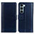 Leather Case Stands Flip Cover Holder N02P for Motorola Moto Edge S30 5G Blue