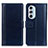 Leather Case Stands Flip Cover Holder N02P for Motorola Moto Edge X30 5G Blue