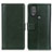 Leather Case Stands Flip Cover Holder N02P for Motorola Moto G Play (2023) Green