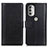 Leather Case Stands Flip Cover Holder N02P for Motorola Moto G51 5G