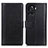 Leather Case Stands Flip Cover Holder N02P for OnePlus Ace 5G Black