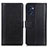 Leather Case Stands Flip Cover Holder N02P for OnePlus Nord CE 2 5G Black