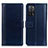 Leather Case Stands Flip Cover Holder N02P for Oppo A53s 5G Blue