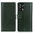 Leather Case Stands Flip Cover Holder N02P for Oppo A74 4G Green