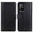 Leather Case Stands Flip Cover Holder N02P for Oppo A94 5G Black