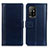 Leather Case Stands Flip Cover Holder N02P for Oppo A94 5G Blue