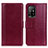 Leather Case Stands Flip Cover Holder N02P for Oppo A94 5G Red