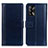 Leather Case Stands Flip Cover Holder N02P for Oppo F19 Blue