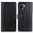 Leather Case Stands Flip Cover Holder N02P for Oppo F19 Pro Black