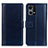 Leather Case Stands Flip Cover Holder N02P for Oppo F21 Pro 4G Blue