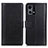 Leather Case Stands Flip Cover Holder N02P for Oppo F21s Pro 4G Black