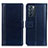 Leather Case Stands Flip Cover Holder N02P for Oppo Reno6 5G Blue