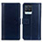 Leather Case Stands Flip Cover Holder N02P for Realme 8 4G Blue