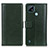 Leather Case Stands Flip Cover Holder N02P for Realme C21 Green