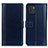 Leather Case Stands Flip Cover Holder N02P for Samsung Galaxy A03 Blue