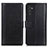 Leather Case Stands Flip Cover Holder N02P for Samsung Galaxy A04s Black