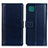 Leather Case Stands Flip Cover Holder N02P for Samsung Galaxy A22 5G Blue