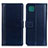 Leather Case Stands Flip Cover Holder N02P for Samsung Galaxy A22s 5G Blue