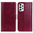 Leather Case Stands Flip Cover Holder N02P for Samsung Galaxy A23 4G Red