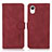 Leather Case Stands Flip Cover Holder N02P for Samsung Galaxy A23s Red