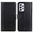 Leather Case Stands Flip Cover Holder N02P for Samsung Galaxy A73 5G Black