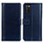 Leather Case Stands Flip Cover Holder N02P for Samsung Galaxy F02S SM-E025F Blue