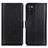 Leather Case Stands Flip Cover Holder N02P for Samsung Galaxy M02s Black