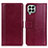 Leather Case Stands Flip Cover Holder N02P for Samsung Galaxy M33 5G Red