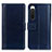 Leather Case Stands Flip Cover Holder N02P for Sony Xperia 10 IV SOG07 Blue