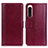 Leather Case Stands Flip Cover Holder N02P for Sony Xperia 5 IV Red