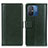 Leather Case Stands Flip Cover Holder N02P for Xiaomi Poco C55 Green
