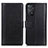 Leather Case Stands Flip Cover Holder N02P for Xiaomi Redmi Note 11 Pro 4G Black