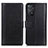 Leather Case Stands Flip Cover Holder N02P for Xiaomi Redmi Note 11 Pro 5G Black