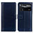 Leather Case Stands Flip Cover Holder N02P for Xiaomi Redmi Note 11E Pro 5G Blue