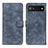 Leather Case Stands Flip Cover Holder N03P for Google Pixel 7a 5G Blue