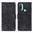 Leather Case Stands Flip Cover Holder N03P for Motorola Moto E30 Black