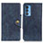 Leather Case Stands Flip Cover Holder N03P for Motorola Moto Edge 20 Pro 5G Blue