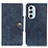 Leather Case Stands Flip Cover Holder N03P for Motorola Moto Edge Plus (2022) 5G Blue