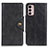Leather Case Stands Flip Cover Holder N03P for Motorola Moto G42 Black