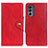 Leather Case Stands Flip Cover Holder N03P for Motorola Moto G62 5G Red